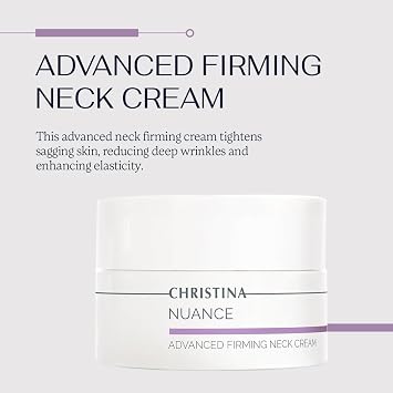 Christina Nuance Neck Firming Cream Advanced Tightening & Lifting for Neck & Decollete Smooths Wrinkles, Firms Sagging Skin & Enhances Elasticity Deep Moisturizing & Plumping Formula 1.7 fl oz