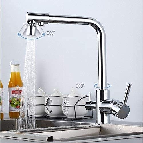 Robinets d'eau potable double poignée 3 voies pour évier de cuisine
