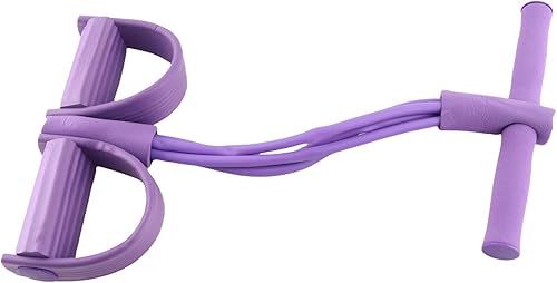 Miniatura 7 de Pedal Resistance Band, 4 Tube Elastic Pull Rope Sit Up Training Yoga Strap Bodybuilding Expander for Abdomen Waist Arm Leg Stretching Training