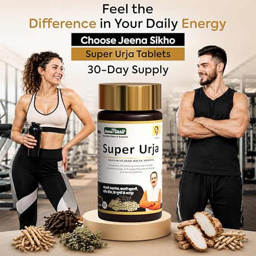 Image of Jeena Sikho Super Urja Tablets | Herbal Supplement For Energy Booster | Ayurvedic Tablets For Strength & Immunity, 60 Tablets