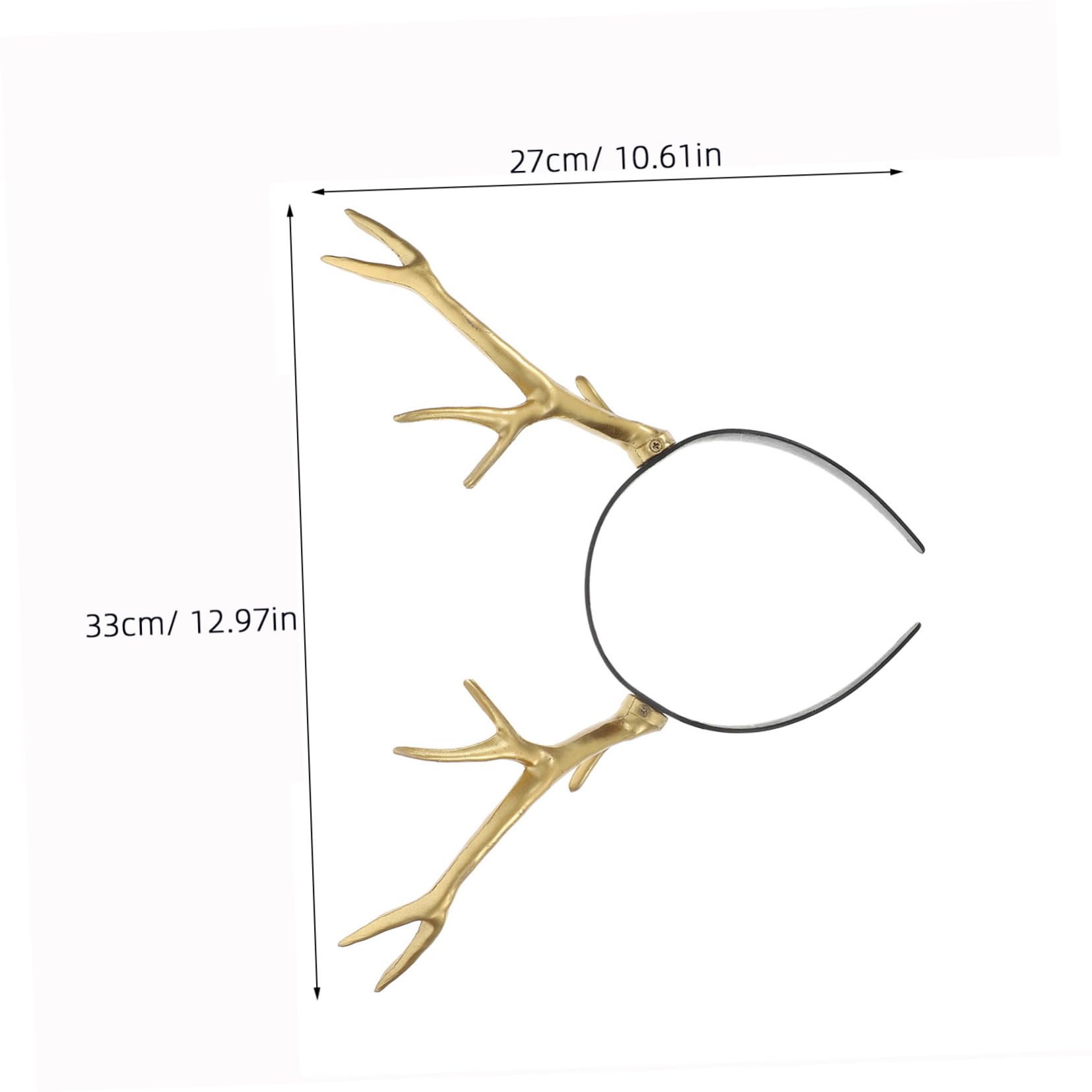 Toyvian Halloween Antler Headband Artificial Deer Antlers Hair Band for Cosplay Party Headdress and Photo Props Medium Size 11.6 X 10.6 Inches - Image 2