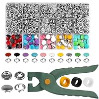 250 Sets Druckknopf mit Zange 9,5mm Metallknöpfe Druckknöpfe ohne Nähen hohle und feste Druckknöpfe für Kinderkleidung Nähen Handwerk handgefertigt Kleidung Reparaturen DIY Kleidung(10 Farben)