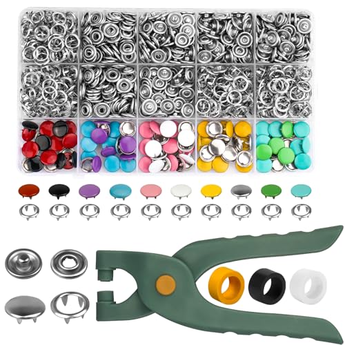 250 Sets Druckknopf mit Zange 9,5mm Metallknöpfe Druckknöpfe ohne Nähen hohle und feste Druckknöpfe für Kinderkleidung Nähen Handwerk handgefertigt Kleidung Reparaturen DIY Kleidung(10 Farben) 250 Sets Druckknopf mit Zange 9,5mm Metallknöpfe Druckknöpfe ohne Nähen hohle und feste Druckknöpfe für Kinderkleidung Nähen Handwerk handgefertigt Kleidung Reparaturen DIY Kleidung(10 Farben)