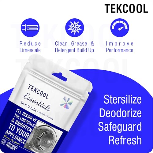 Image of TEKCOOL Washing Machine Cleaner, Descaler for Washing Machine Front Load and Top Load, Washing Machine Cleaning Powder, Descaling Powder for Washing Machine (Blue, Pack of 6)
