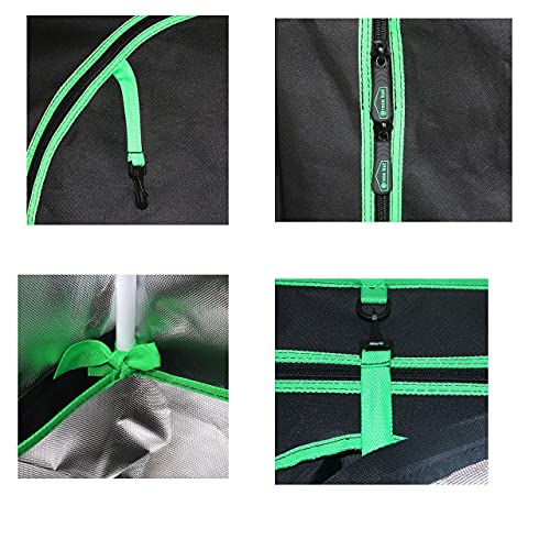 Green Hut 4X4 Grow Tent, 48"X48"X72" Roof Cube Plant Grow Tents With Observation Window And Floor Tray For Indoor Plant Growing Seedling #TOP4