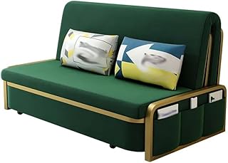 10 Bed in Living Room Ideas That Feel Intentional 2 Convertible Sofa Bed with Storage Velvet Upholstery in Green Gold,Interi...