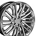 OE Wheels LX58 20 Inch Rim Fits RX350/RX450 Style 5x114.3 20x8 Gloss Hyper Silver - Hollander 74393 (1)