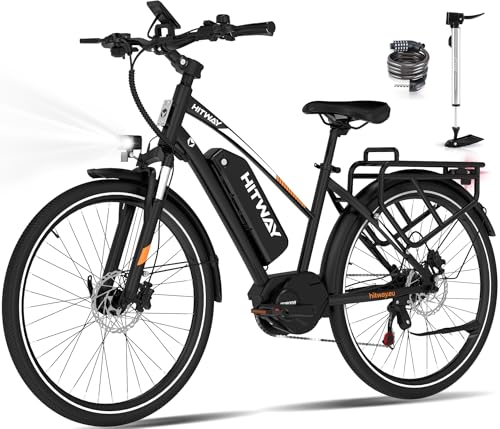 HITWAY 27,5' E Bike, Elektrofahrrad Trekkingrad mit 250W Mittelmotor 36V 13Ah Akku,120-150km Reichweite
