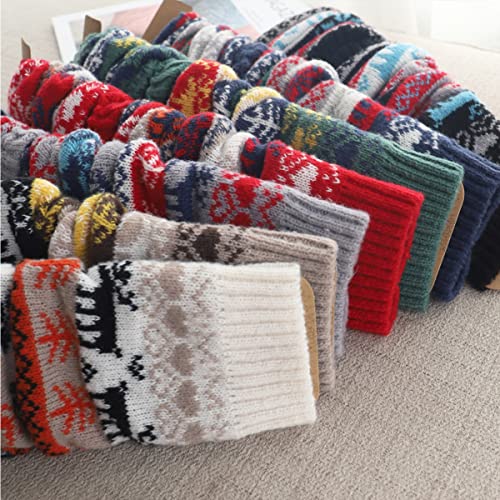 Heila Women Christmas Bohemian Knee Length Leg Warmer Girls Winter Warm Boho Knitted Boot Cuffs #TOP2