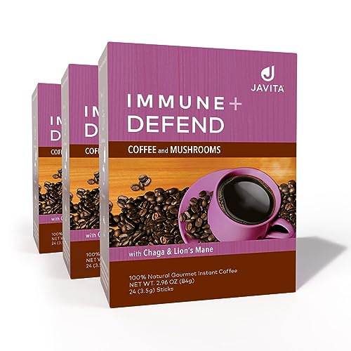 Mushroom Coffee by Javita, Immune & Defend Blend of Chaga,
