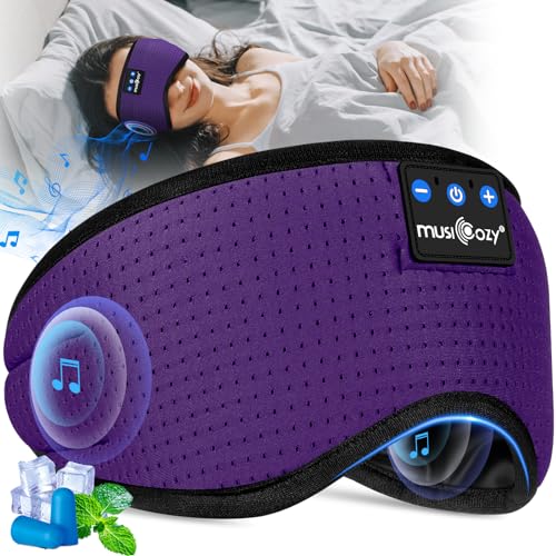 MUSICOZY Sleep Mask Headphones,Upgraded Bluetooth V5.4 Sleep Headphones with Adjustable Headphones for Side Sleepers,Breathable & Comfortable Bluetooth Eye Mask Tech Gadgets Sleep Aids for Men Women MUSICOZY Sleep Mask Headphones,Upgraded Bluetooth V5.4 Sleep Headphones with Adjustable Headphones for Side Sleepers,Breathable & Comfortable Bluetooth Eye Mask Tech Gadgets Sleep Aids for Men Women