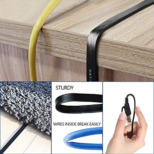 Deego Cat 8 Ethernet Cable 50 Ft, High Speed Flat Network Cable Shielded, 40Gbps 2000Mhz Lan Ethernet Cable U/Ftp 30Awg With Gold Plated Rj45 Connector For Gaming, Router, Modem, Pc, Ps4, Ps5 #TOP4