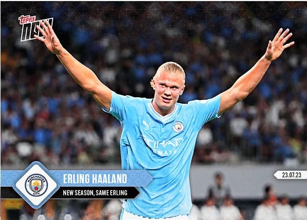 World Trading Cards - Raw Soccer Cards - Topps & Panini Collection - Toploader and Penny Card Sleeve - Limited Edition Card 2023 (Erling Haland - disponible en Yaxa Colombia
