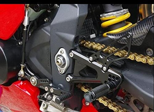 Fxcnc Cnc Billet Motorcycle Rearsets Foot Pegs Rear Set Footrests Fully Adjustable Foot Boards Compatible With Triumph Daytona 675 2006-2012, Daytona 675R 2011-2013 #TOP5