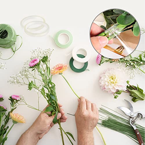 Pengxiaomei 2 Roll Clear Floral Tape,1/4" Wide Florist Tape,Clear Waterproof Florist Tape