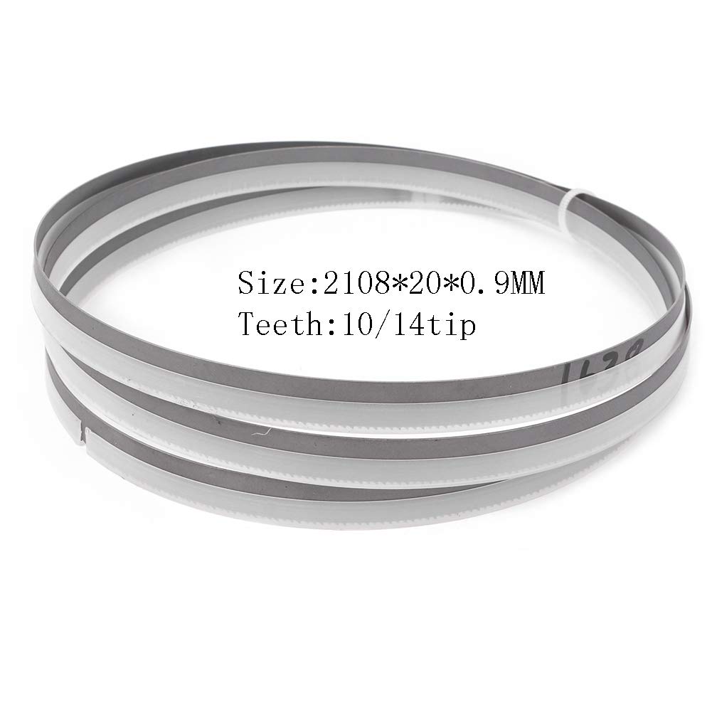 1 hoja de sierra de cinta blanca de 95" x 3/4" x 0,35" 10/14 M42 bimetálica para cortar metal.