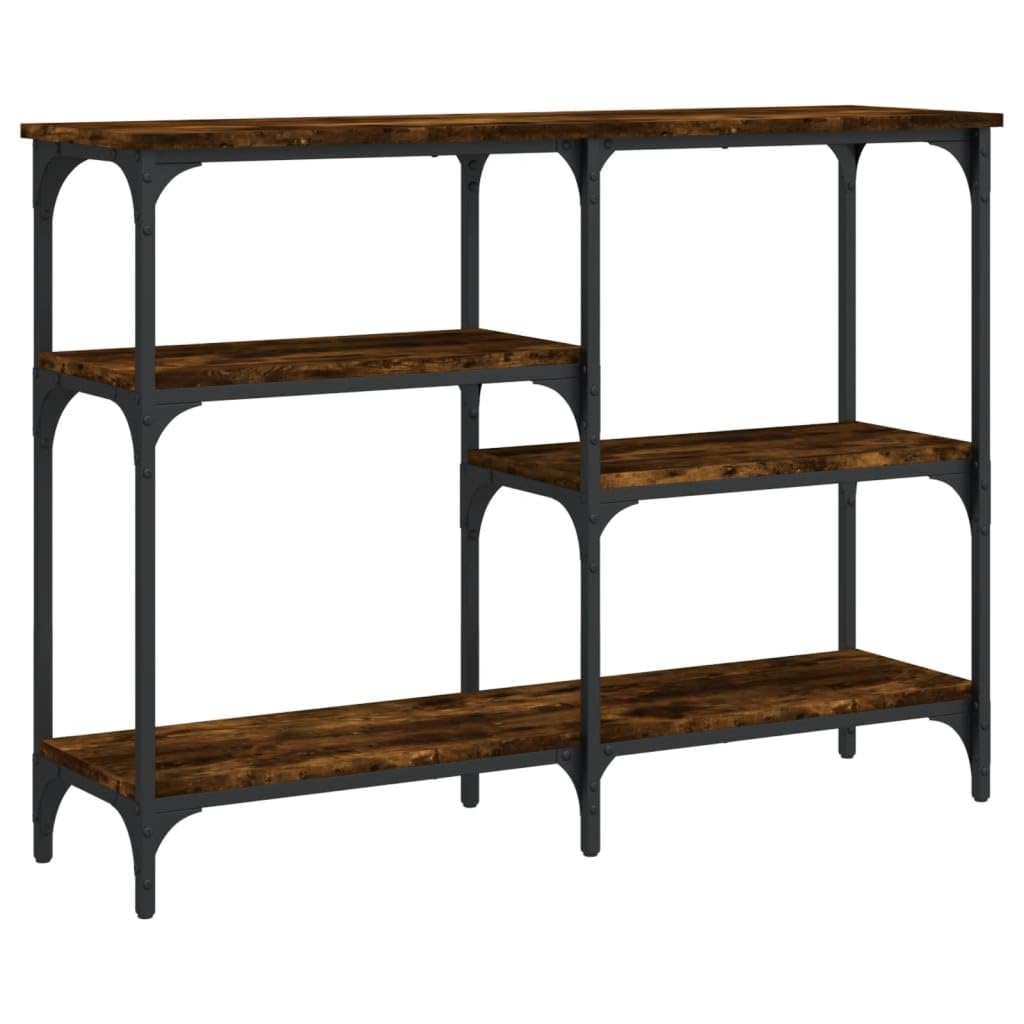 Tavolo consolle in rovere affumicato, 102 x 29 x 75 cm, tavolino in