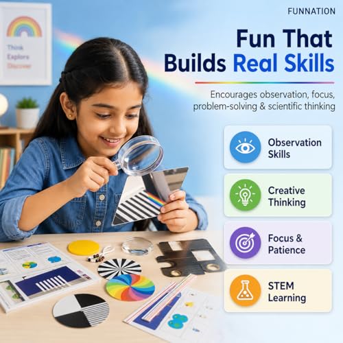 Image of FUN NATION Illusion Science Kit for Kids (8+ Years) | Light & Color Experiment STEM Learning Toy | Toys for Boys 7-14 Years | Science Kit | Birthday Gift for Kids (Boys & Girls)