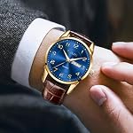 Klassische Lederuhren für Männer Analog Quartz Big Dial Luxus Armbanduhren Wasserdicht Luminous Day Date Reloj para Hombre – Bild 4