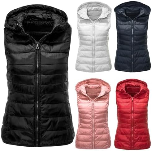 Doudoune Sans Manche Capuche Femme, Cardigan Femme Long