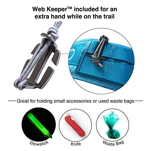 Kurgo Hands Free Dog Running Belt, Waist Belt, Coastal Blue #TOP2