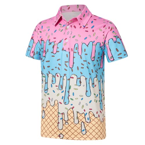 Cuddomper Boys Polo Golf Ice Cream Cone Shirt Baseball Clothes 13-14 Years - image 1