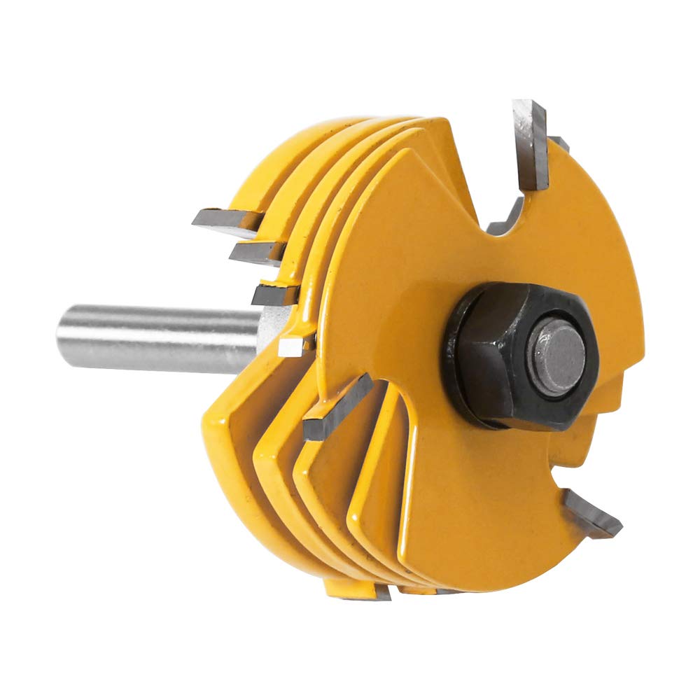 8mm Jeu de Forets de Toupie à 3 Ailes Réglables Router à Rainure Bits Fraise à Bois Mèche de Menuiserie Routeur T Forme Avec 6pcs Lame de Coupe 1,8mm, 2,5mm, 3mm, 4mm, 5mm, 6,35mm