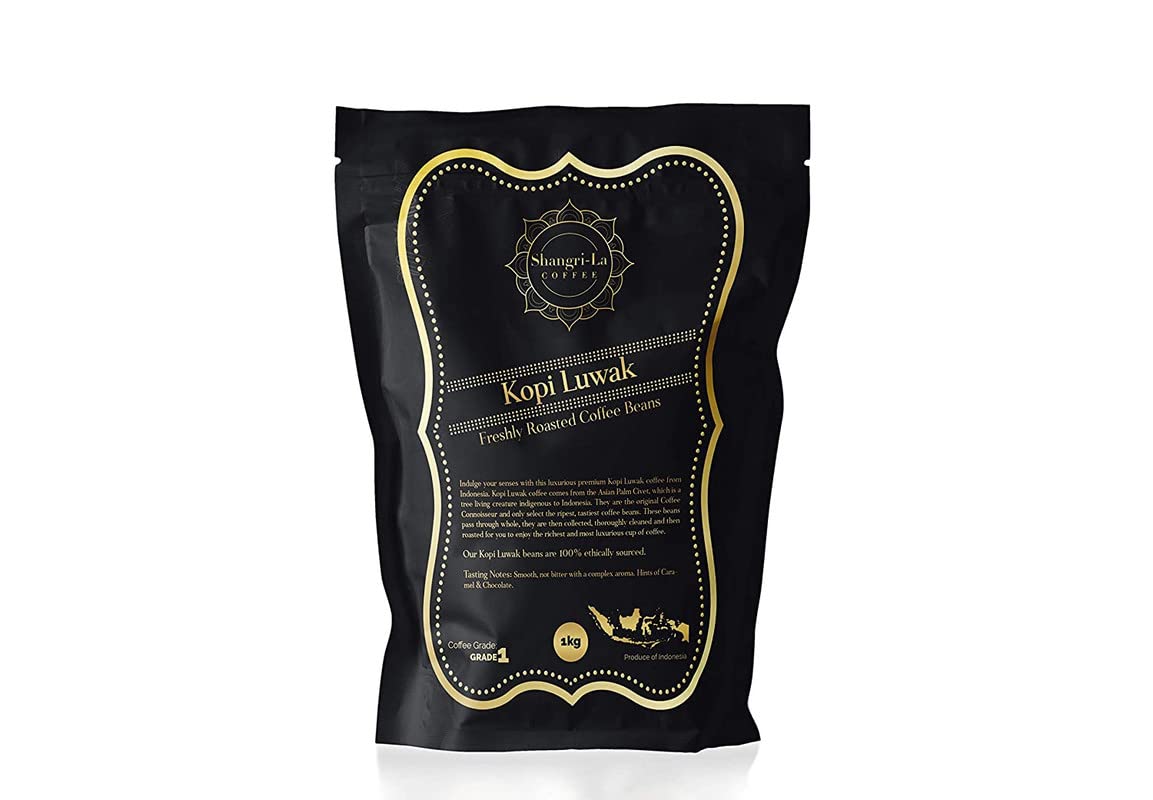Shangri-La Coffee - Wild Kopi Luwak Coffee Ground Beans - Sustainably Sourced (from Indonesia) - 1 Kilogram