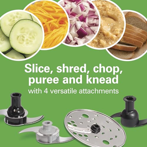 Hamilton Beach Stack & Snap Food Processor and Vegetable Chopper, Stainless Steel Blades, 14 Cup + 4-Cup Mini Bowls, 3-Speed 500 Watt Motor, Black (70585) by Hamilton Beach - Image 5
