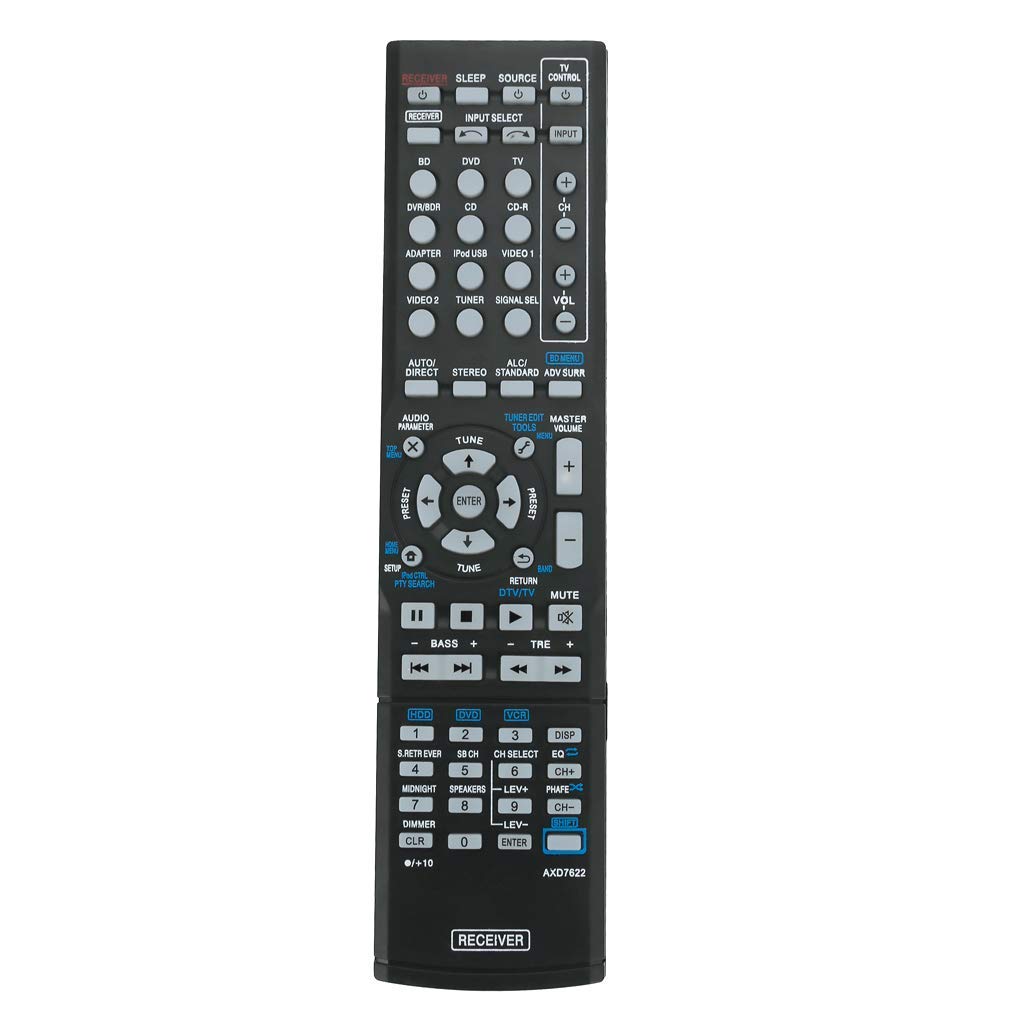 AXD7622 Remote Control Replacement for Pioneer AV Home Theater VSX-521 VSX-826-K VSX-421 VSX-23TXH VSX-42 VSX-422-K VSX-921-K VSX-523-K Receiver System