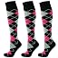 3 Pairs Argyle Black Pink
