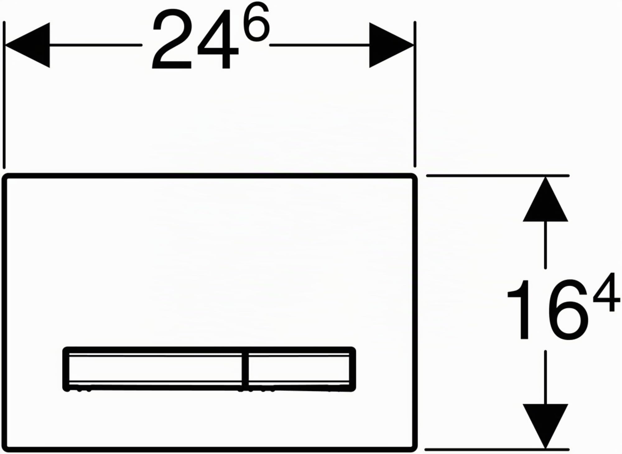 Geberit 115788112 Placca di Comando, Cromo/Bianco