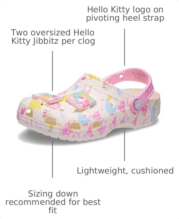 Image of Crocs Unisex Adult Hello Kitty Classic Clogs