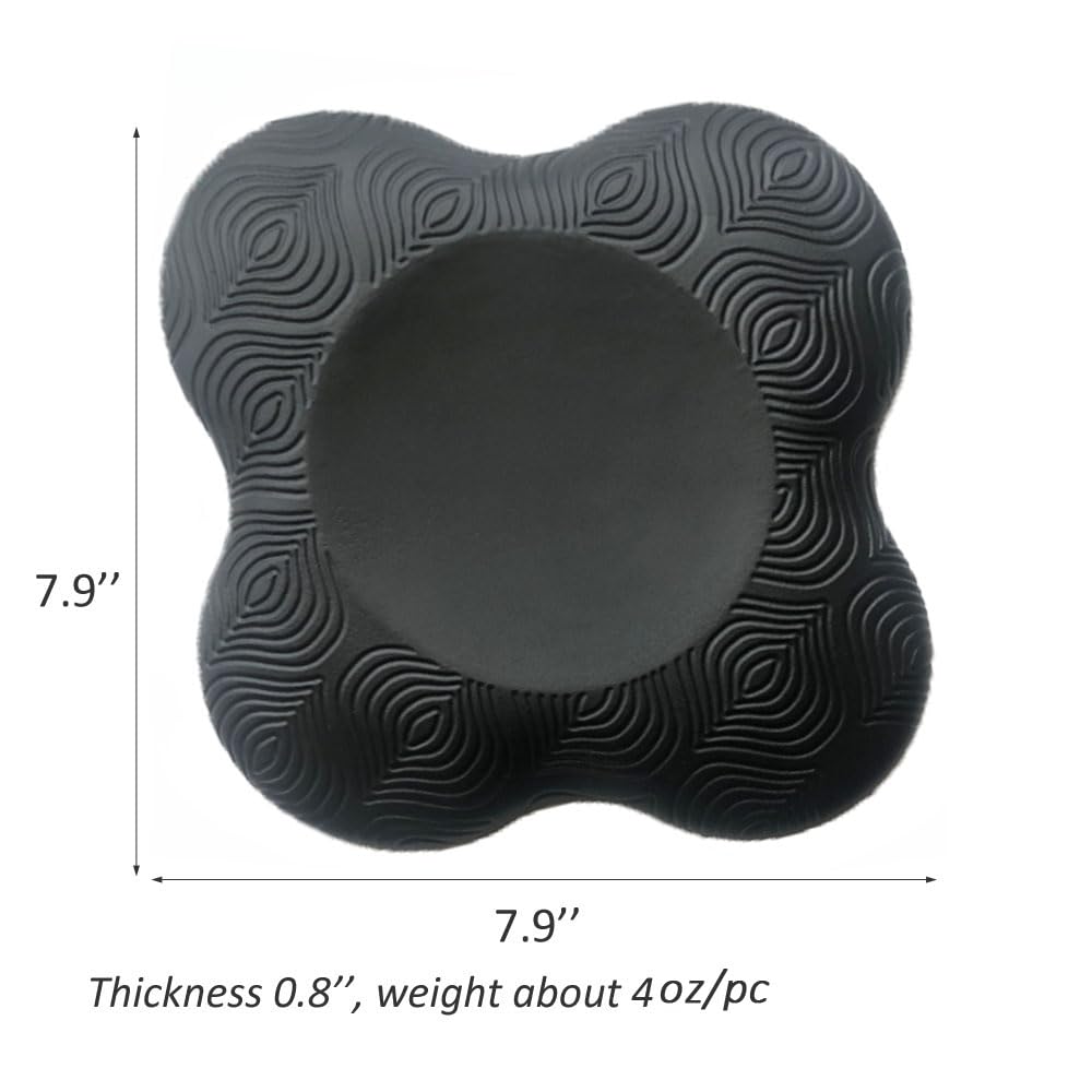 Yoga Knee Pad Support, Soft Cushion for Knees Extra Thick Kneeling Pad for Wrist Elbow, Non Slip Yoga Knee Pad Cushions for Men Women, for Kneeling Down, Workout, Pilates Exercise 2 Pack (Black)