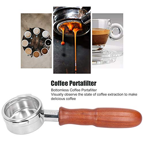 Pega de café sem fundo, porta-filtro de café, acessório de café durável, cor de madeira, café Escrit