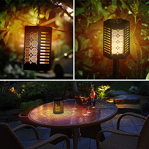 image for Urvoix Solar Torch Lights Outdoor - 4 Pack Waterproof Flickering Flame