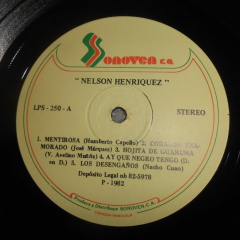 Vista 4 de Nelson Henriquez Nelson Henriquez - LP Vinyl Sonoven LPS 250
