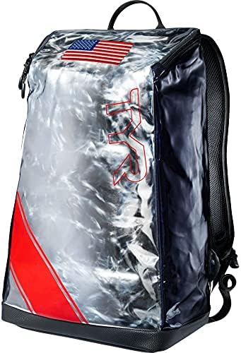 TYR Get Down Backpack32L All Swimming Equipment, Red/White/Blue, ...