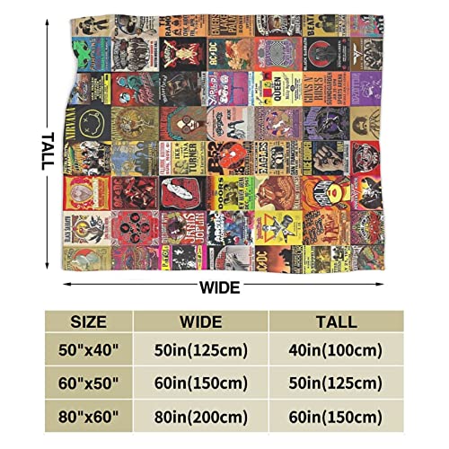 Jasongamo Rock Band Collage Flannel Blanket Lightweight Cozy Bed Blankets Soft Throw Blanket Fit Couch Sofa Suitable For All Season50 X40 thumb #3