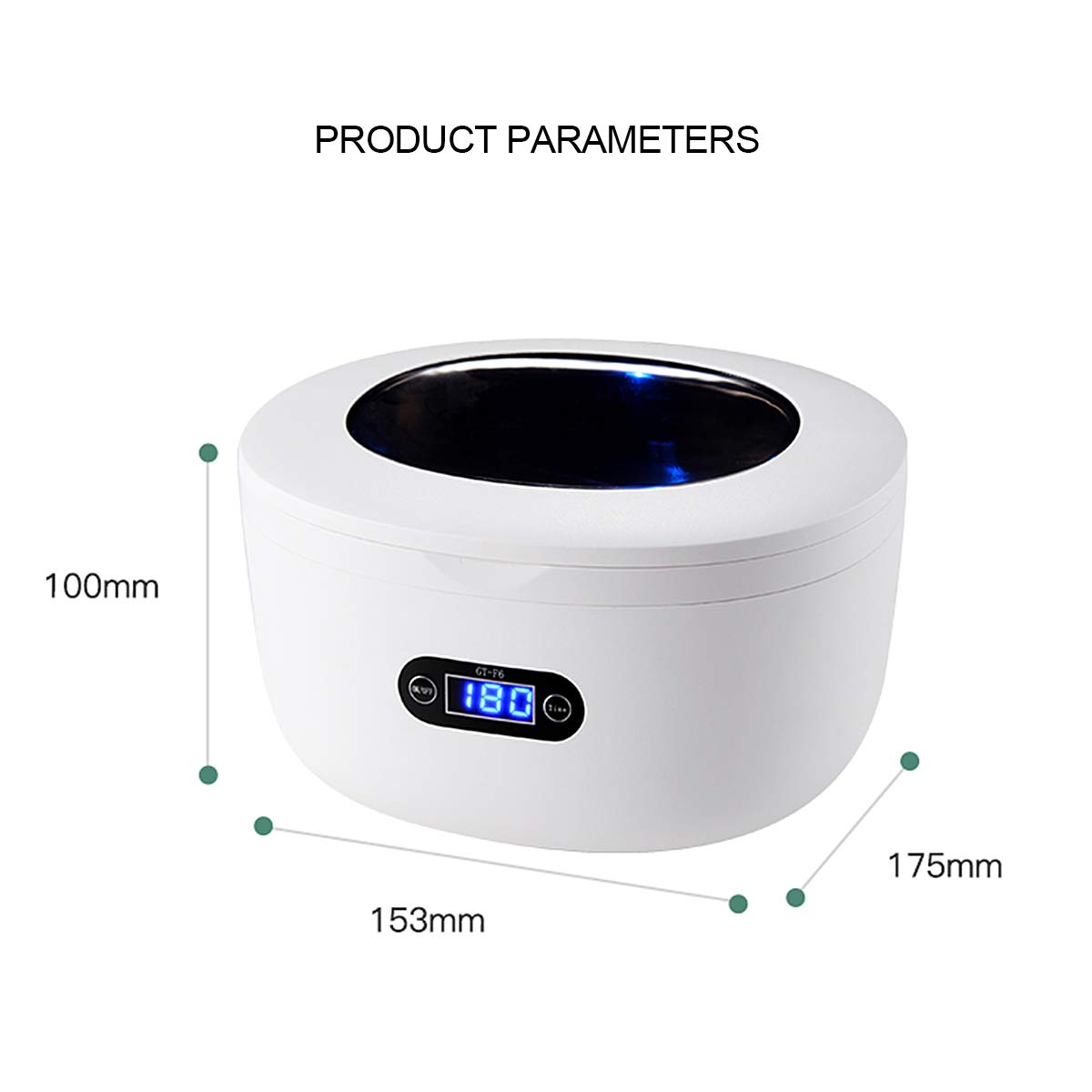 Dimensions of the NSKI GT-F6 Ultrasonic Cleaner