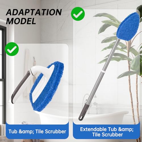 Image of 3 Pack tub and Tile Scrubber Replacement-Compatible with Scotch Brite tub and Tile Scrubber Refill. (Blue)