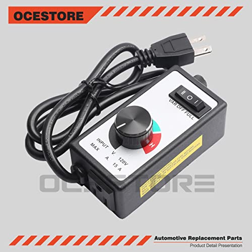 Controlador de velocidad variable para ventiladores OCESTORE, 120 V CA, 15 A, para ventiladores de conducto e hidroponía miniatura 2