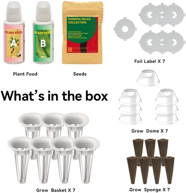 inbloom Salsa Seed Pod Kit for Aerogarden Hydroponics Growing System Kit, 7-Pods (350+ Seeds Included Cherry Tomato, Pepper & Cucumber), Grow Anything Hydroponic Supply for IDoo Ahopegarden - Image 2