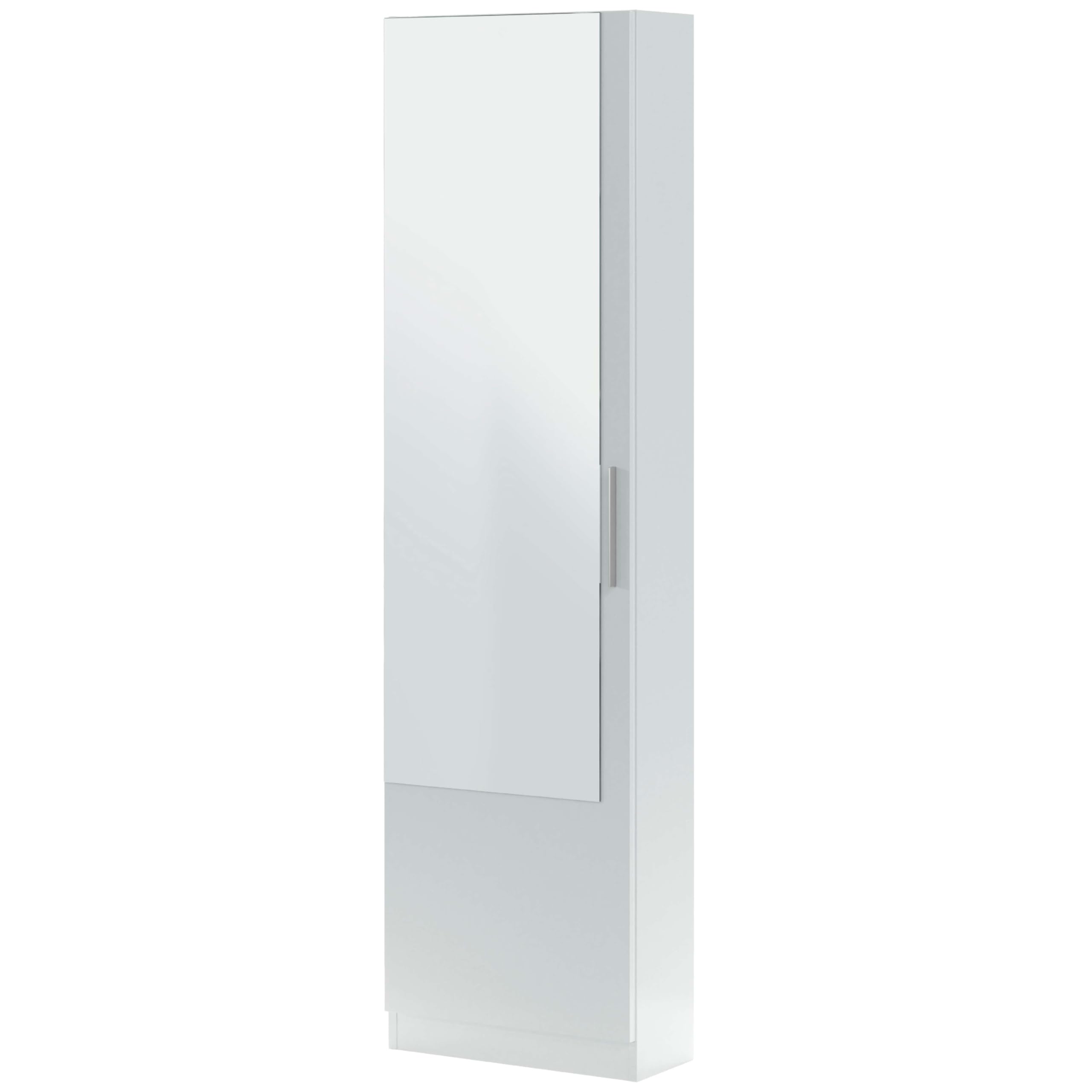 Habitdesign Zapatero de una Puerta con Espejo en Color Blanco artik para Entrada 180x50x22 cm
