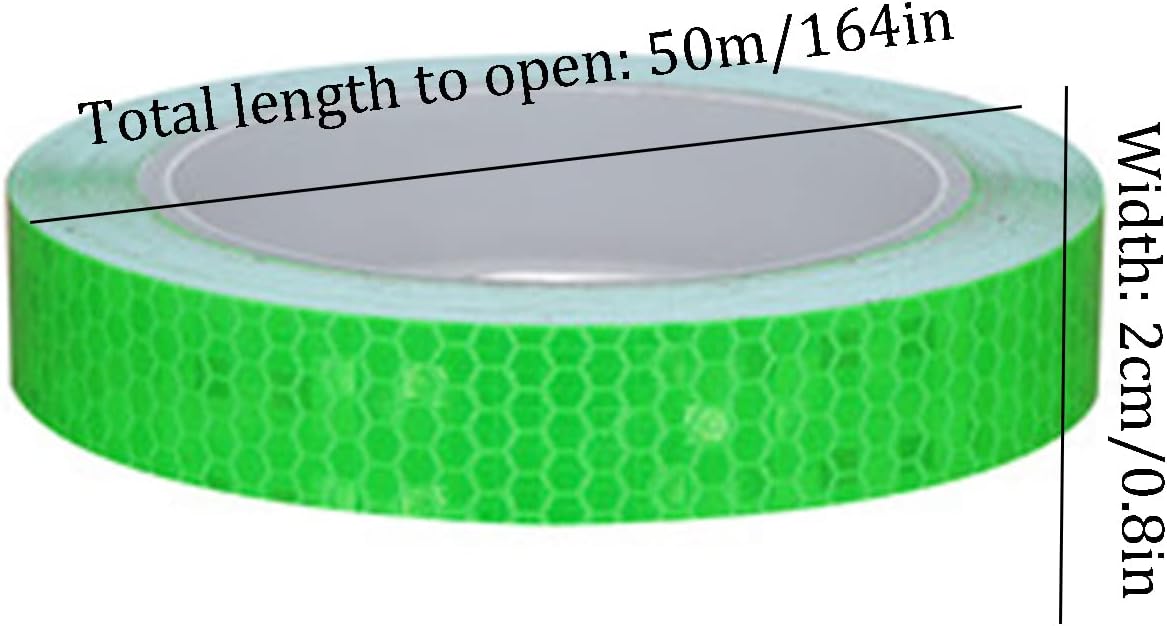 0.8 Inch X 164 Feet Warning Sticker Reflective Tape Self-Adhesive Tape, Conspicuity Tape Waterproof Highly Visible, Reflective Tape for Trailers, Outdoor Cars, Trucks,Fluorescent Yellow Tape