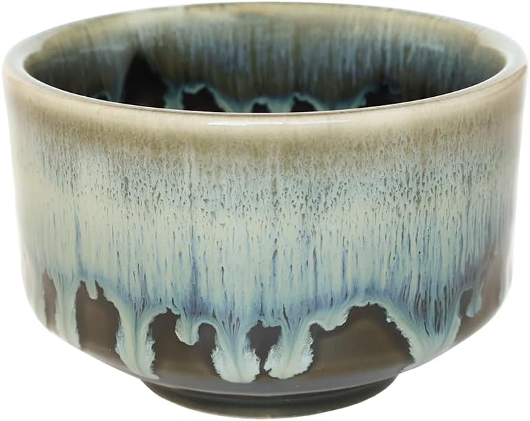 Yamago Pottery Mino Ware Matcha Bowl (Oribe Glazed White Sink, 1 Piece)