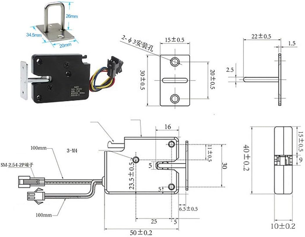 DC 3V 5V 12V Small Electric Control Lock Locker Door Lock Unmanned Vending Machine Lock Locker Electric Lock (5V)
