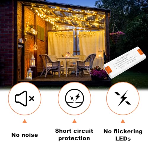 LED Driver 24V 120W, 24v 5a power supply, LED Transformer AC 240V to DC 24 Volt 5A, Constant Voltage Driver Adapter, Low Voltage Power Supply for Strip Lights MR16 GU5.3 MR11 GU4 Bulbs G4 Spotlights - Image 4