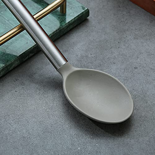 Berglander Cooking Spoon, Non-Stick Silicone Solid Serving Spoon, Basting Spoon, Spoon For Cooking, Kitchen Spoon, Dishwasher Safe, Easy To Clean #TOP4