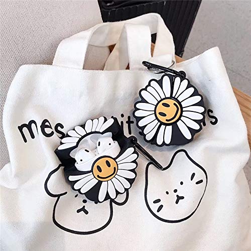 Tanmay Airpod Case,Compatible With Airpods 1&2 Case Cover,Cute Cartoon Flower Airpods Case With Keychain For Airpods 1St/2Nd (Daisy) #TOP4